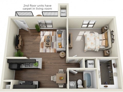 a 2 bedroom floor plan | the edge at 450
